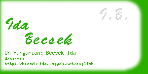 ida becsek business card